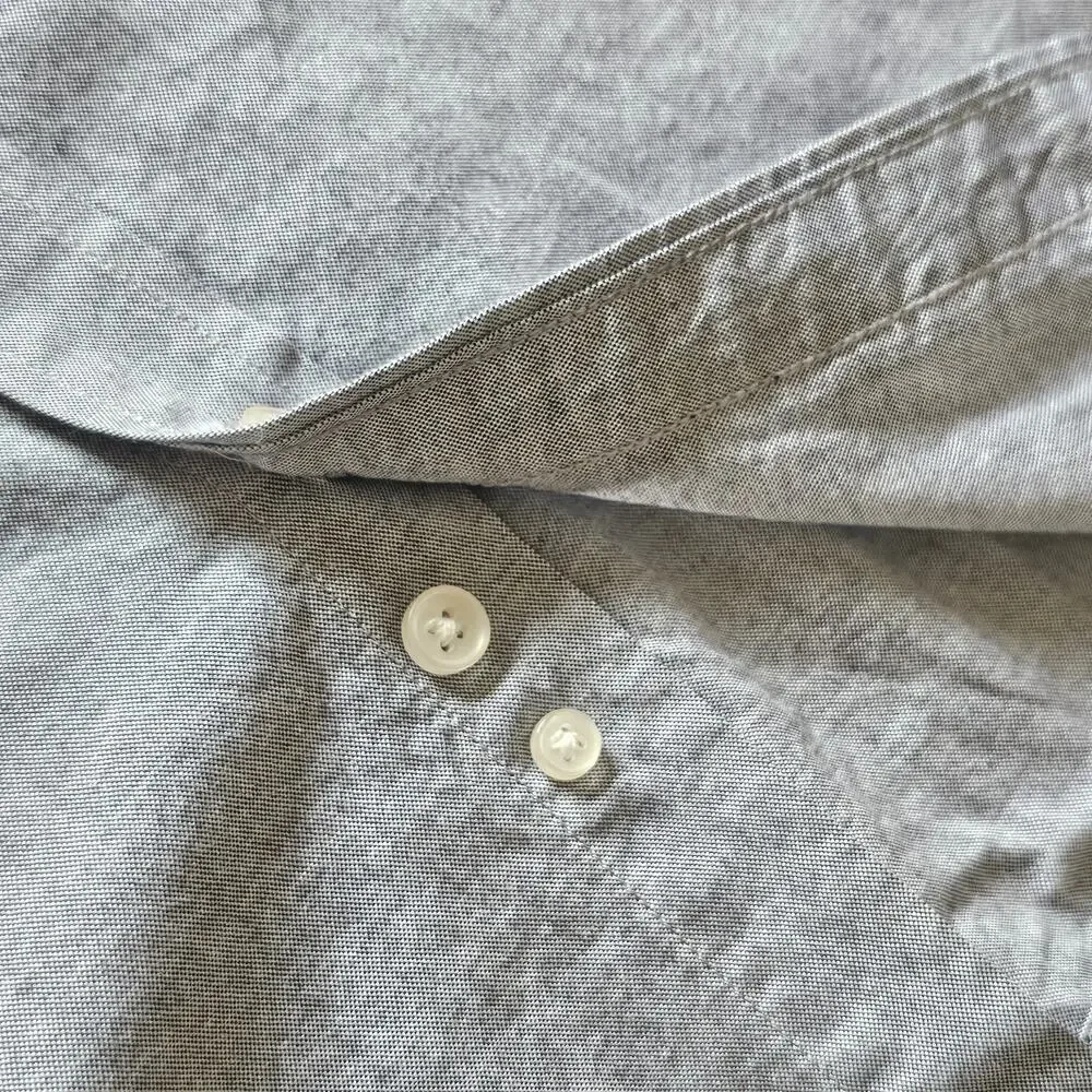 Double Pump Men's Button down Dress Shirt, Gray, Size XL